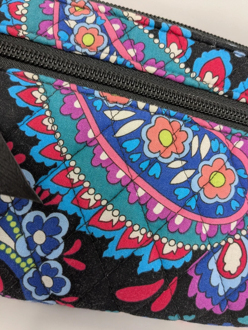 Vera Bradley Black Multicolor Paisley Multi Turn-Lock Wallet - Picture 12 of 12